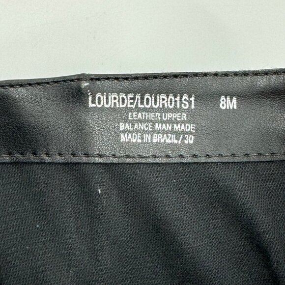 Steve Madden Lourde Black Leather square toe Block Heel Ankle Boots Size 8 - Picture 2 of 9